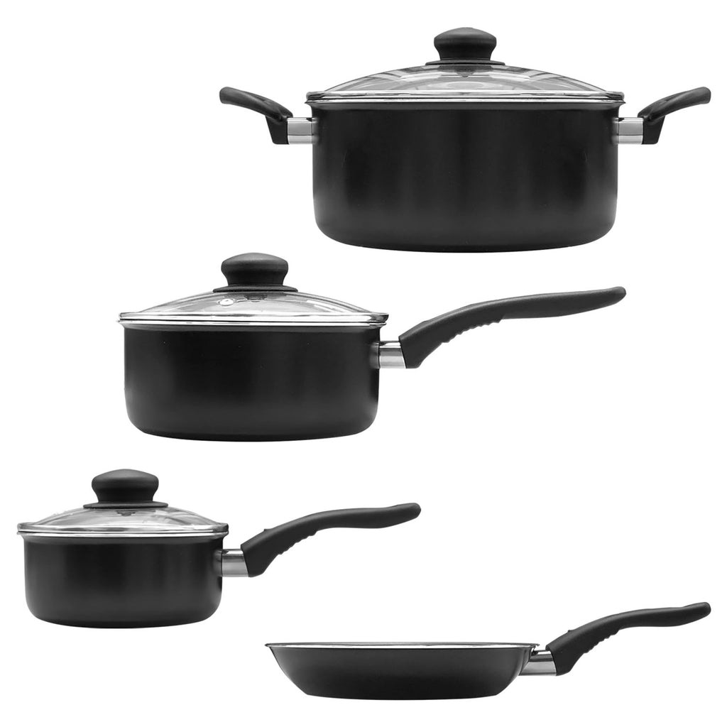 Asd Cookware ASD (AST1607T) 7-Pcs Aluminum Non-Stick Cookware Set, Black– Asters ...