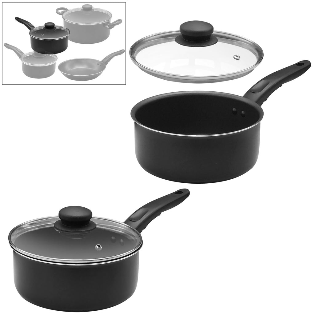 Asd Cookware ASD (AST1607T) 7-Pcs Aluminum Non-Stick Cookware Set, Black– Asters ...