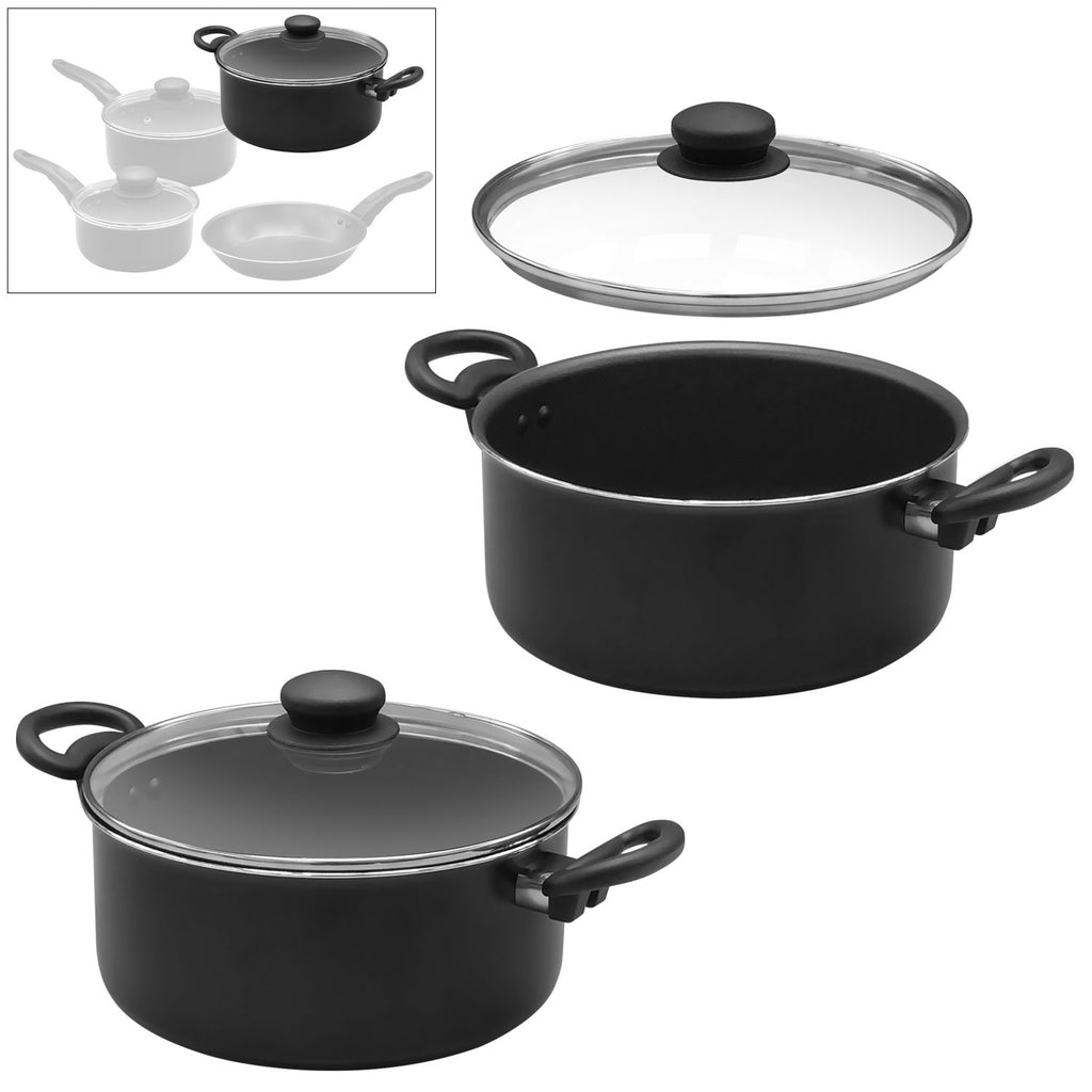 Asd Cookware ASD (AST1607T) 7-Pcs Aluminum Non-Stick Cookware Set, Black– Asters ...
