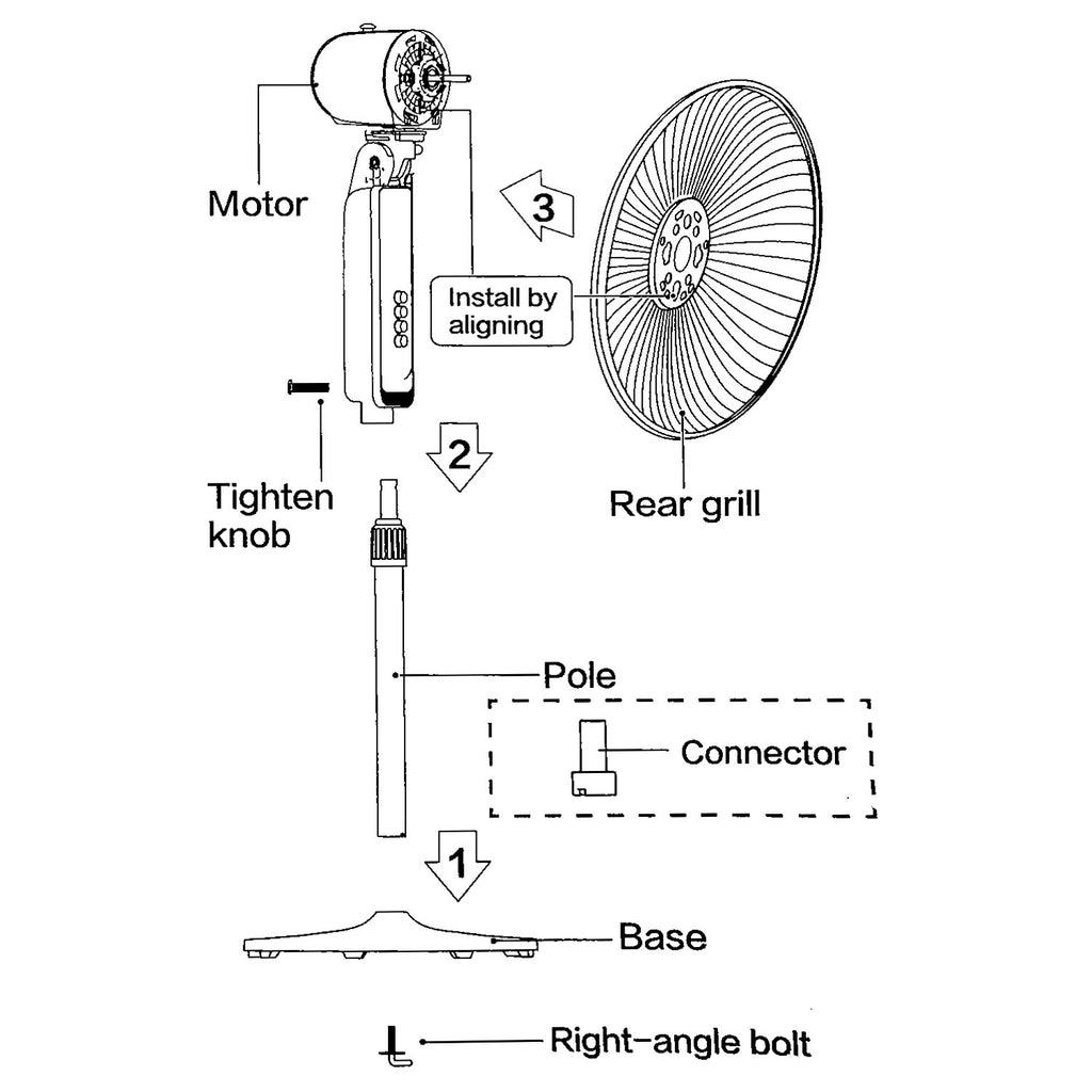 Stand Fan (Ø 18") - Asters Maldives