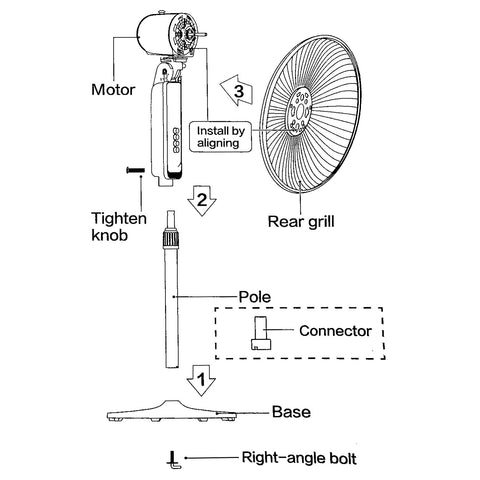 Stand Fan (Ø 18") - Asters Maldives