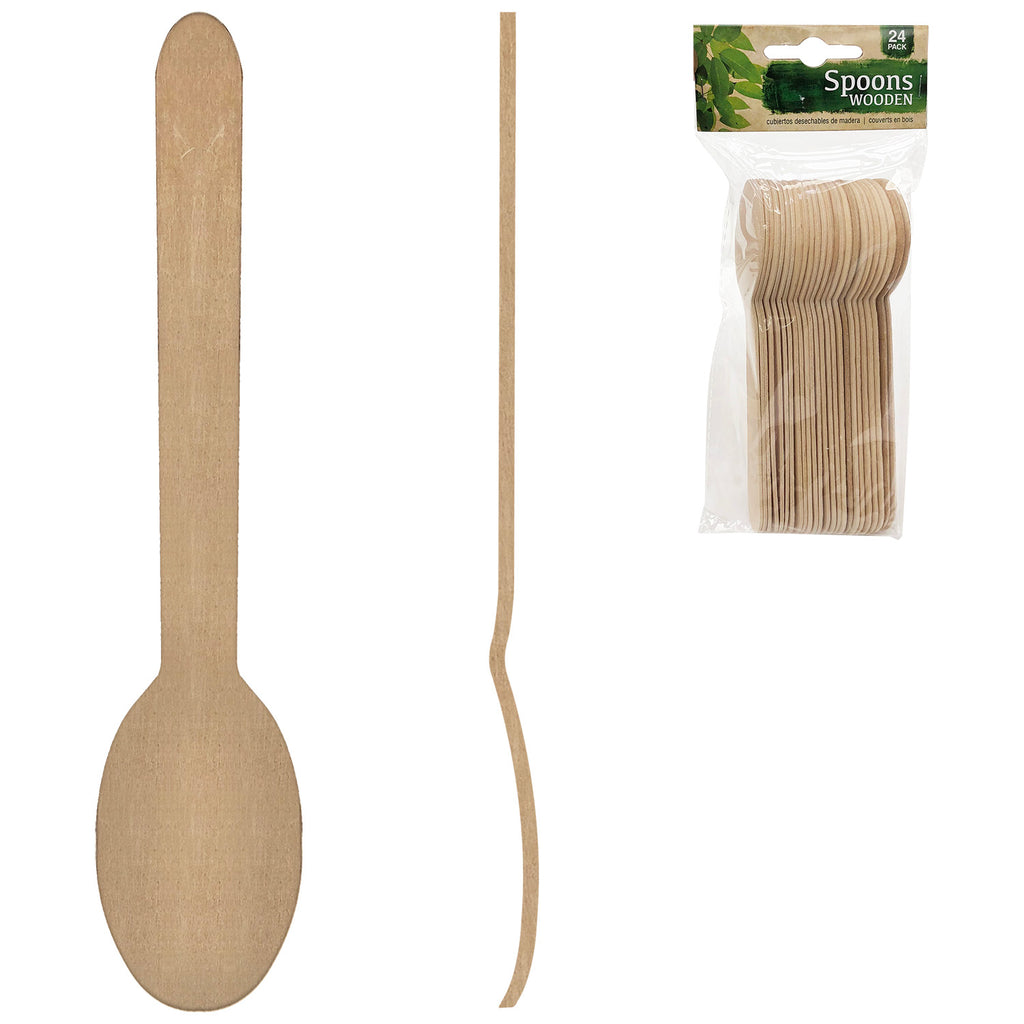 24-Pcs Wooden Spoon (6") - Asters Maldives