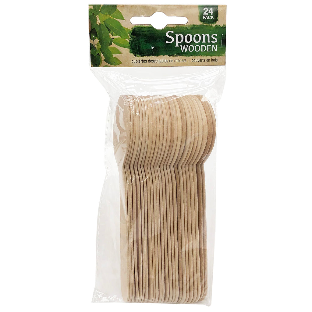 24-Pcs Wooden Spoon (6") - Asters Maldives