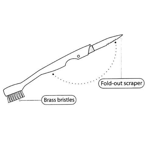 Stove Scrubber Brush (2-in-1) - Asters Maldives