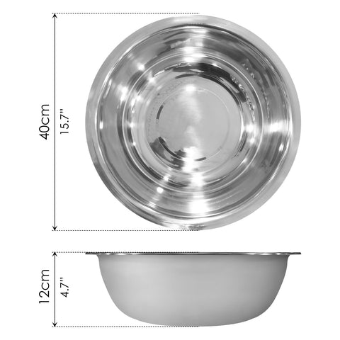 Stainless Steel Basin (Ø16") - Asters Maldives