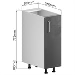 Kitchen Cabinet + PET Grey Door - Asters Maldives