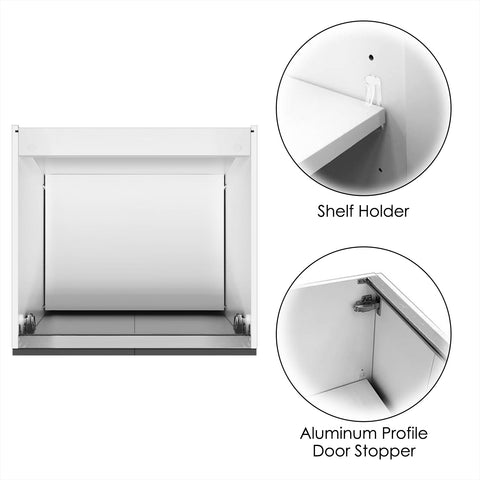 Kitchen Cabinet + PET Grey Door - Asters Maldives