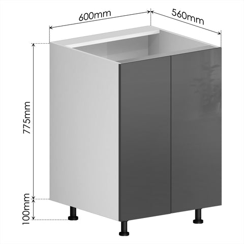 Kitchen Cabinet + PET Grey Door - Asters Maldives