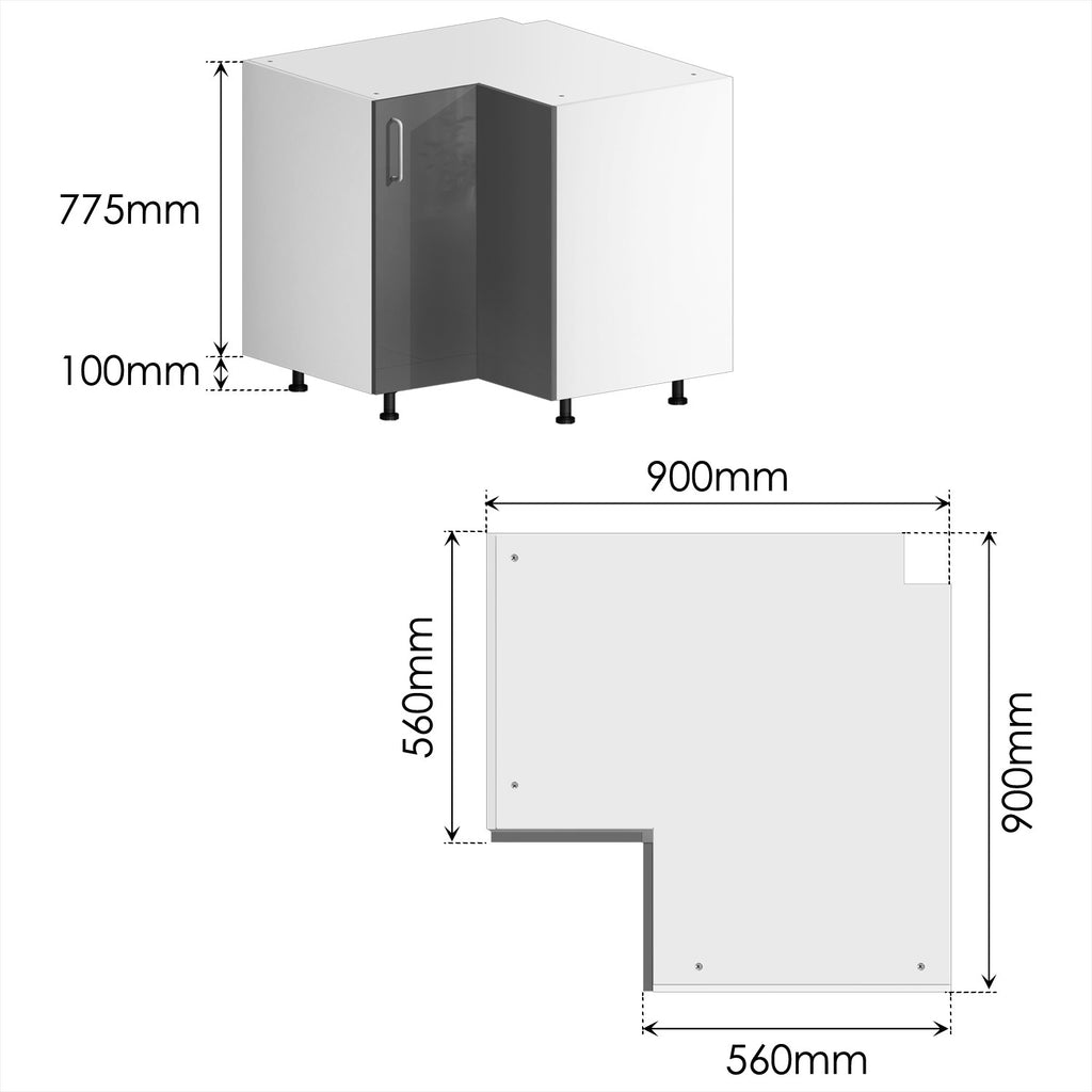 Kitchen Cabinet + PET Grey Door - Asters Maldives