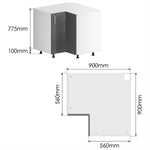 Kitchen Cabinet + PET Grey Door - Asters Maldives