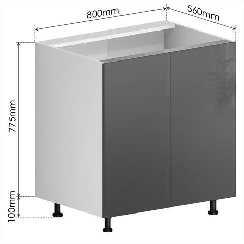 Kitchen Sink Cabinet + PET Grey Door - Asters Maldives