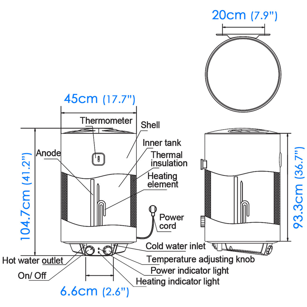 Water Heater (120L) - Asters Maldives