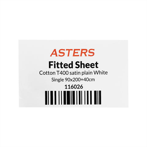 Fitted Sheet, Plain (Single) - Asters Maldives