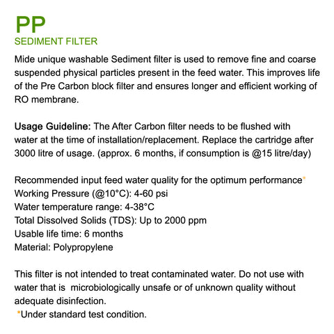 Water Filter (PP) - Asters Maldives