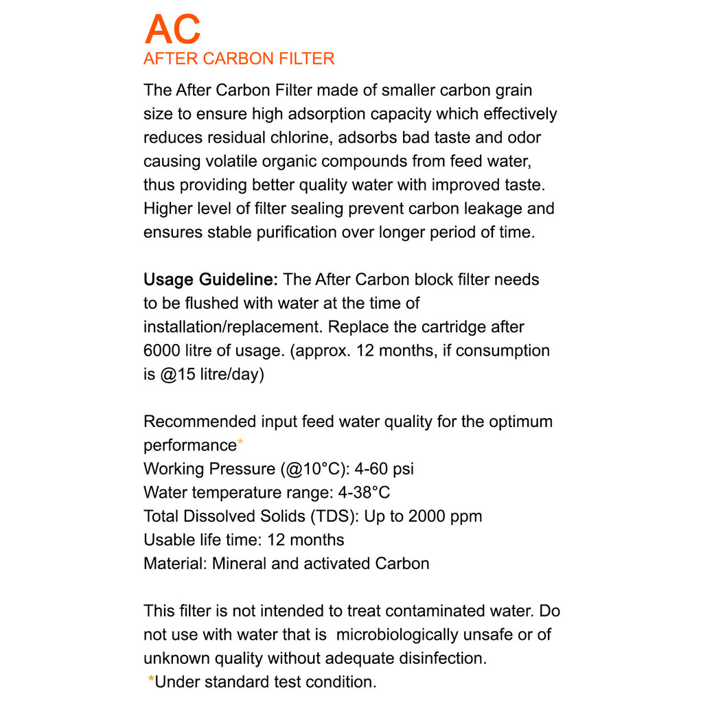 Water Filter (AC) - Asters Maldives