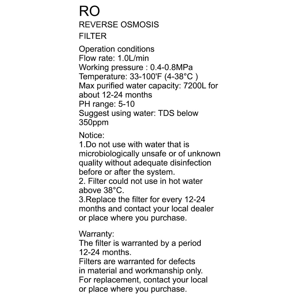 Water Filter (RO) - Asters Maldives