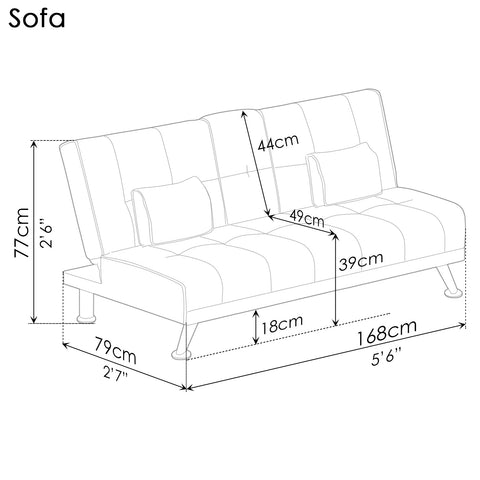 Sofa-Bed (with x2 cup holders) - Asters Maldives