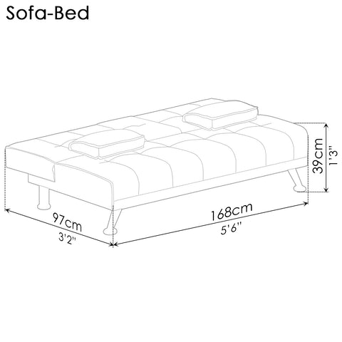 Sofa-Bed (with x2 cup holders) - Asters Maldives