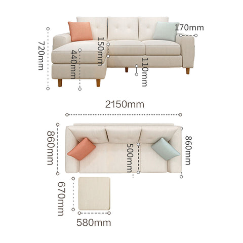 Sofa with Ottoman - Asters Maldives