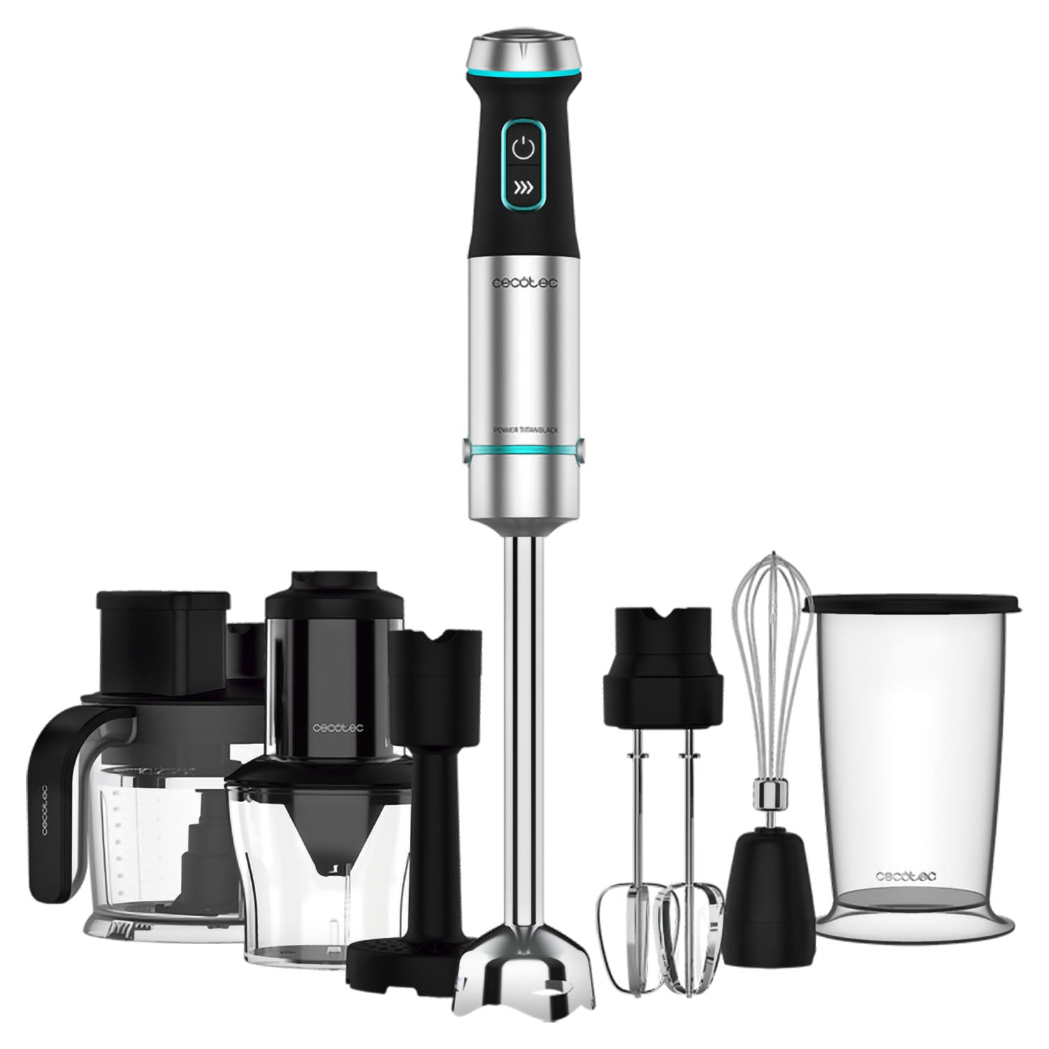 Cecotec American Tumbler Mixer Power Titanium 1250 Blender with 1250w Power  Designed in Stainless Steel Detachable