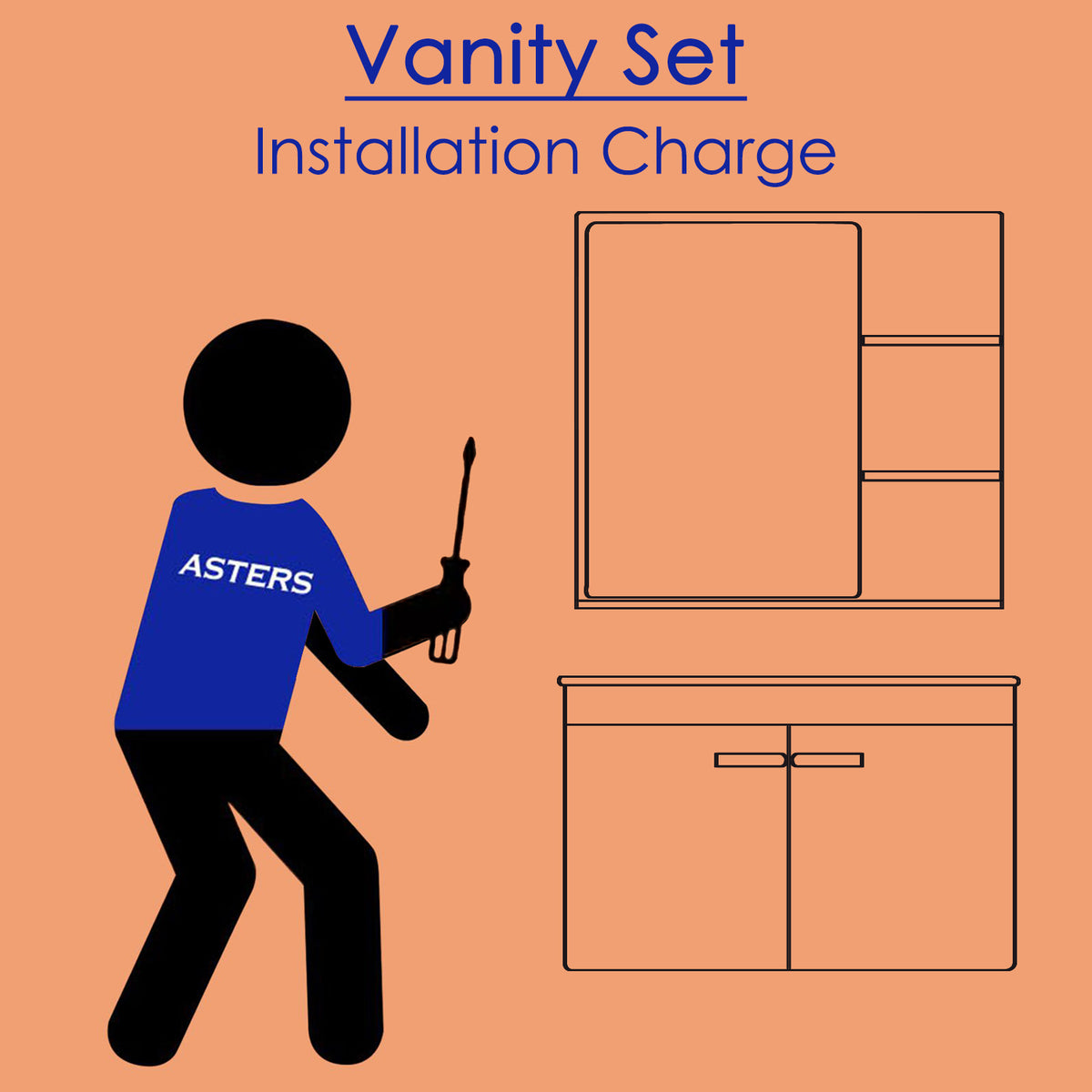 Vanity Installation Charge Asters Maldives